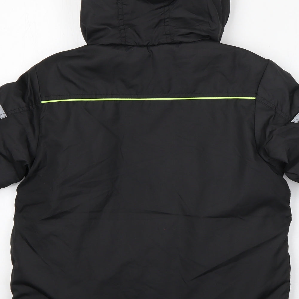 Urban Outlaws Boys Black   Puffer Jacket Coat Size 6-7 Years  Zip