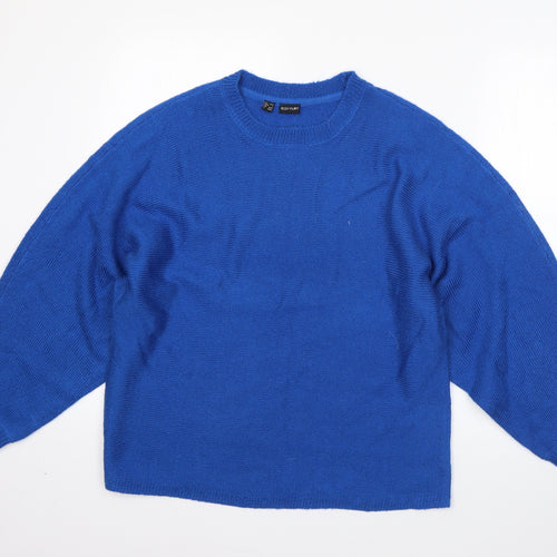 Body Flirt Womens Blue Round Neck  Acrylic Pullover Jumper Size S