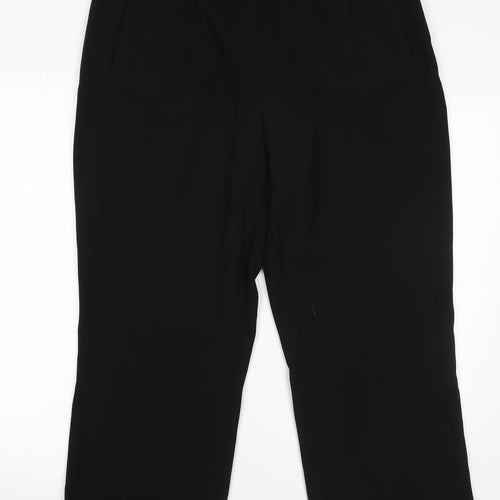 AMARANTO Womens Black  Polyester Dress Pants Trousers Size 10 L26 in Regular
