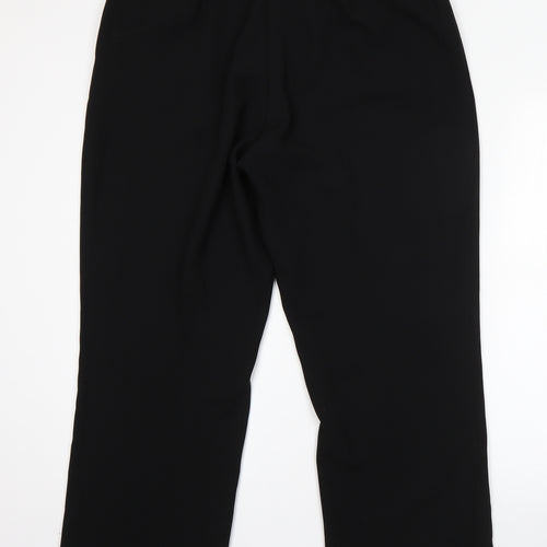 AMARANTO Womens Black  Polyester Dress Pants Trousers Size 10 L26 in Regular