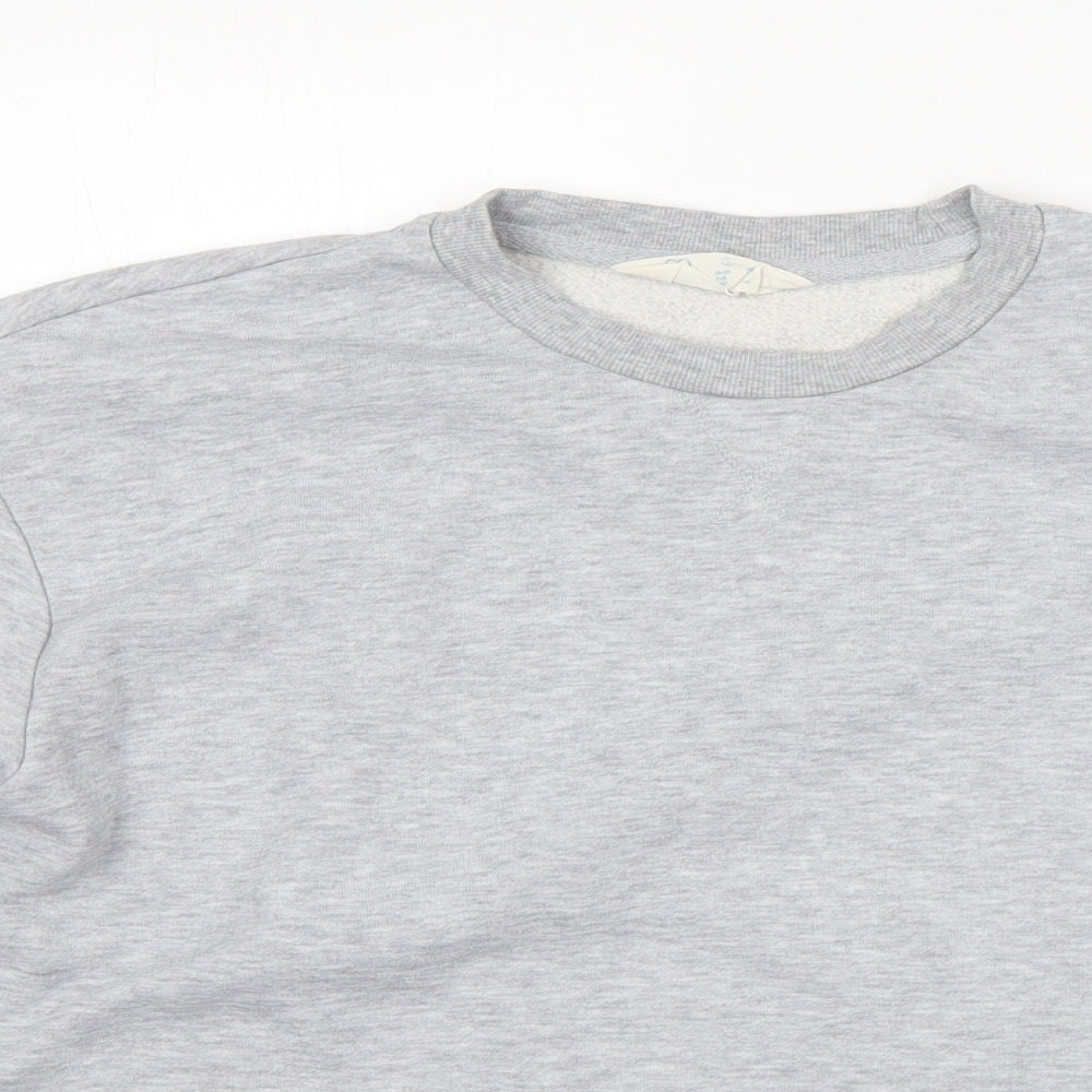 Primark Womens Grey  Cotton Pullover Sweatshirt Size S