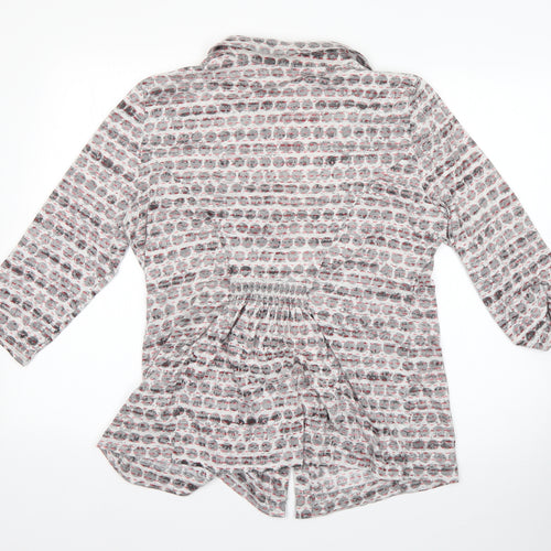 M&S Womens Grey Polka Dot Cotton  Nightshirt Size 14