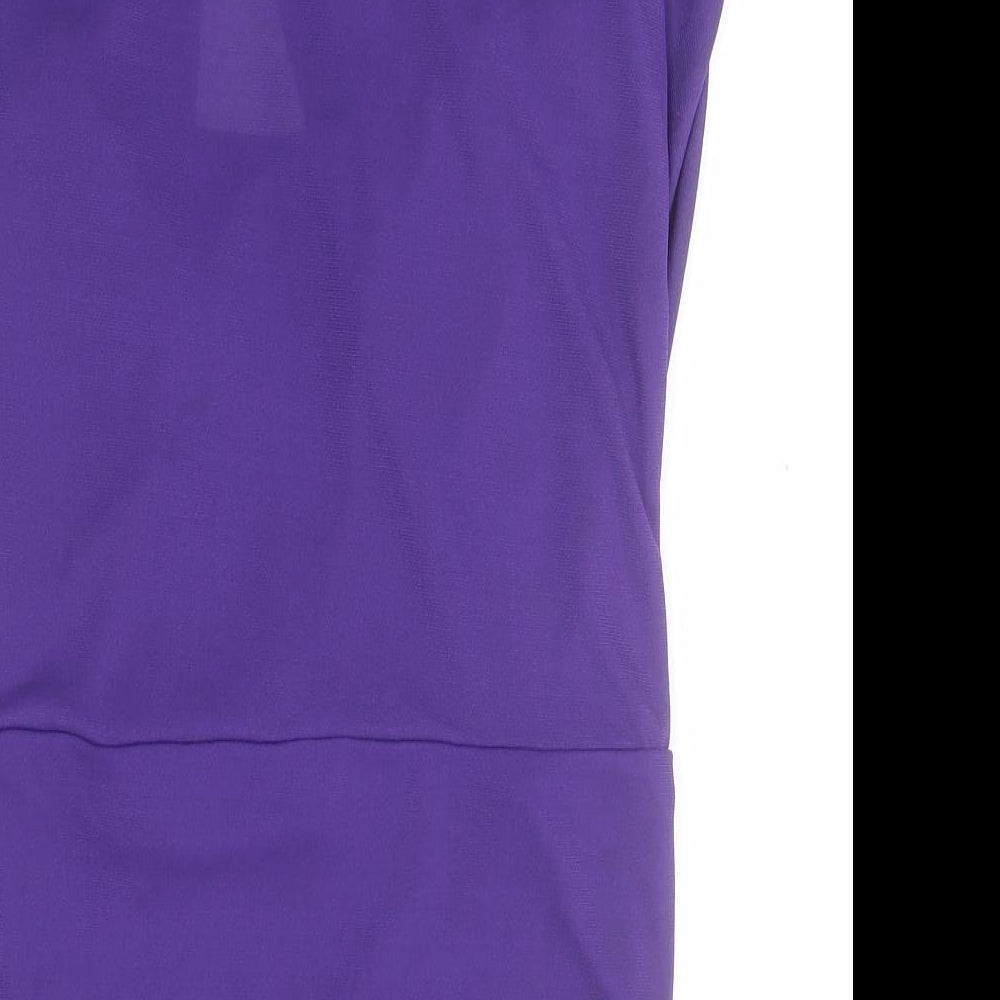 River Island Womens Blue  Polyester Basic Blouse Size 12 V-Neck