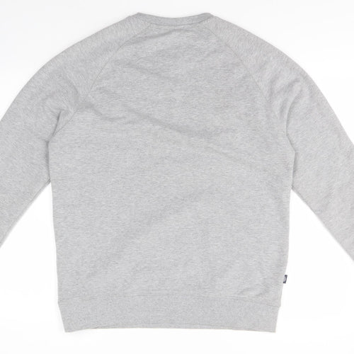 Union Mens Grey Round Neck  Cotton Pullover Jumper Size M