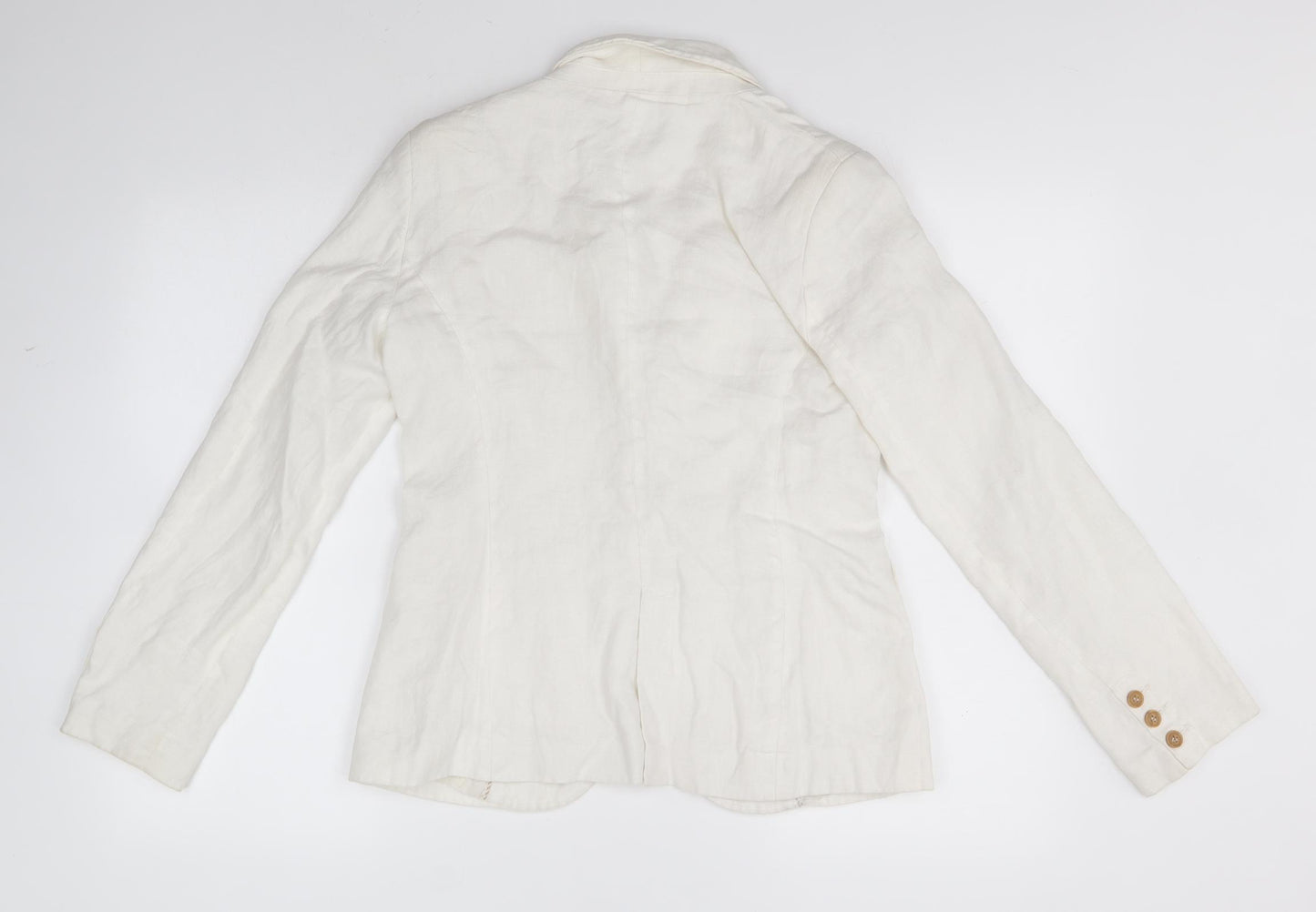 Laura Clément Womens White   Jacket Blazer Size 8
