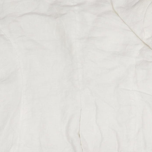 Laura Clément Womens White   Jacket Blazer Size 8