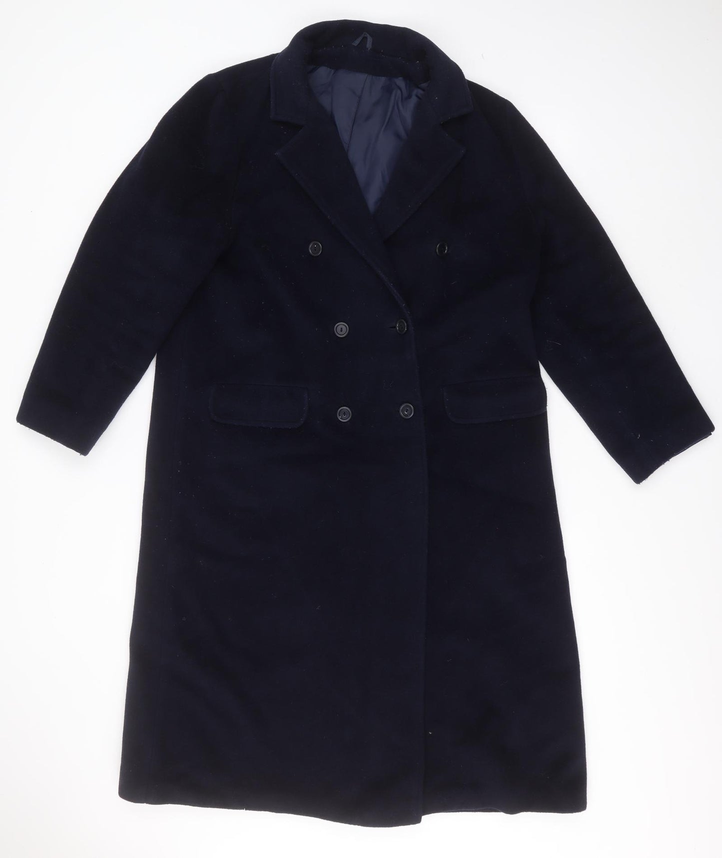 Preworn Womens Blue   Overcoat Coat Size 14