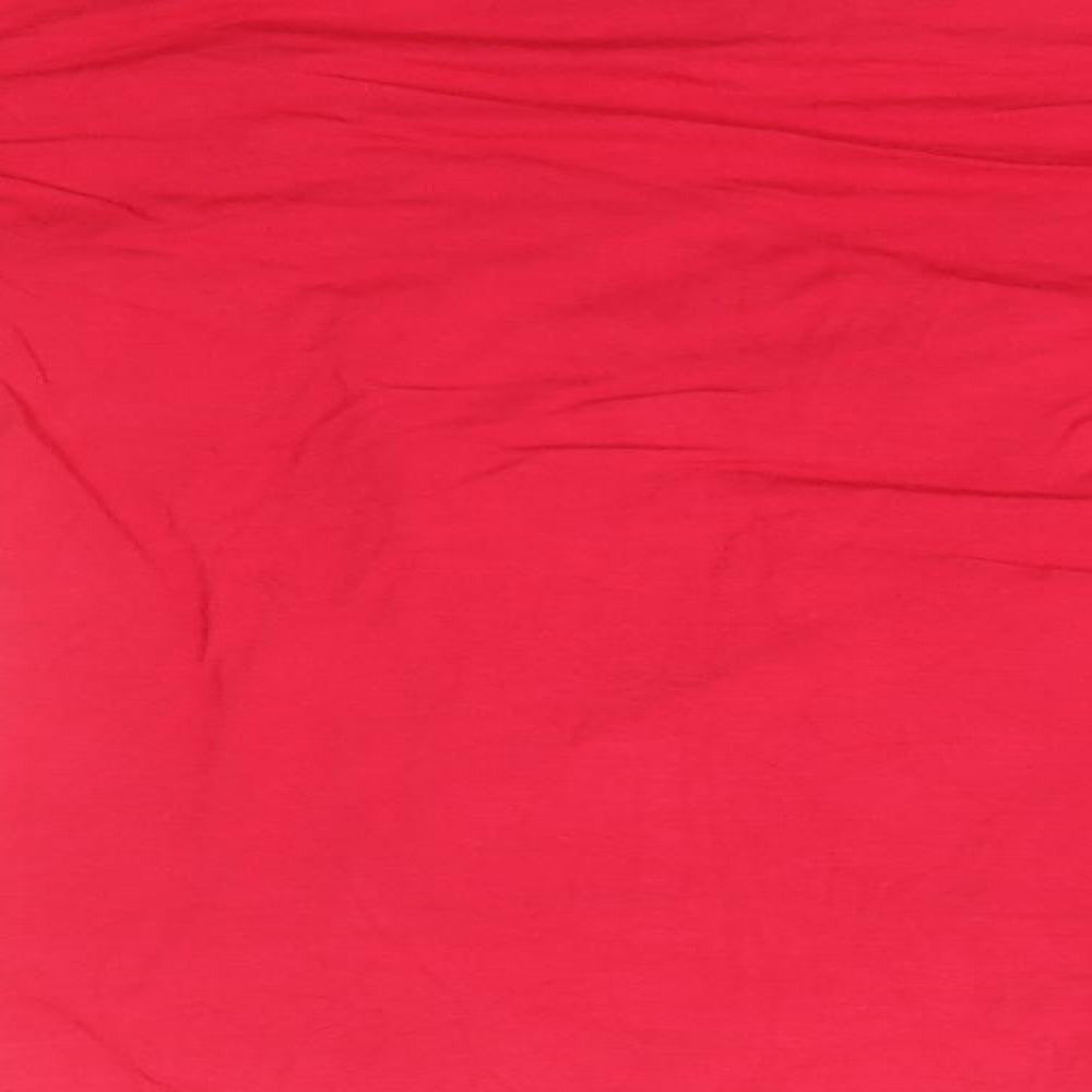 Papaya Womens Red  Viscose Basic T-Shirt Size 12 V-Neck