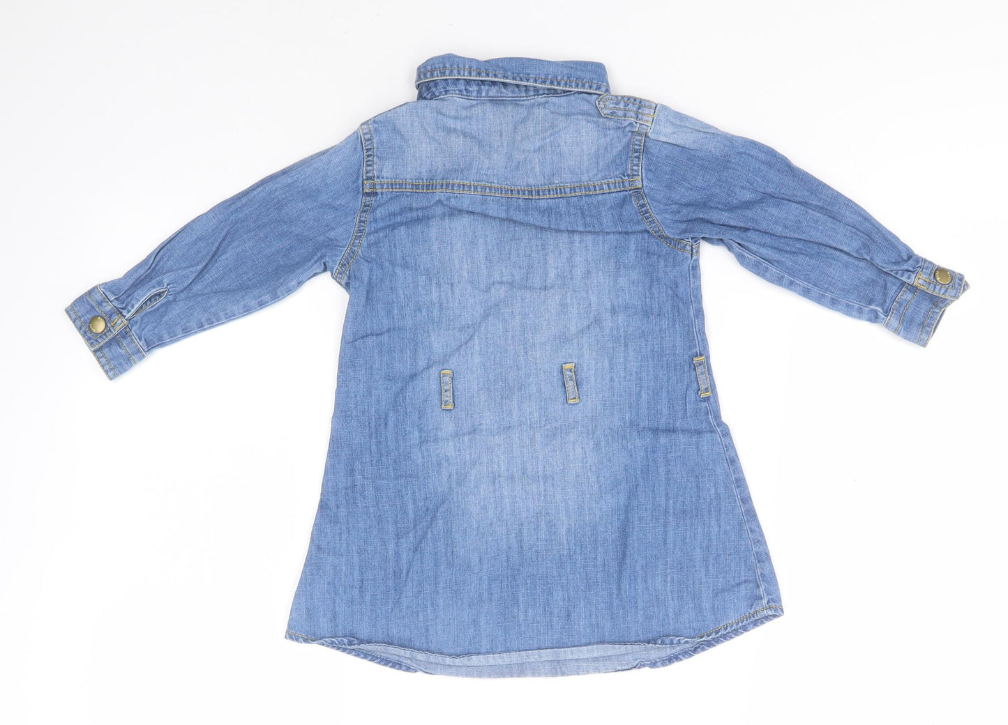 NEXT Girls Blue  Cotton A-Line  Size 2-3 Years  Collared