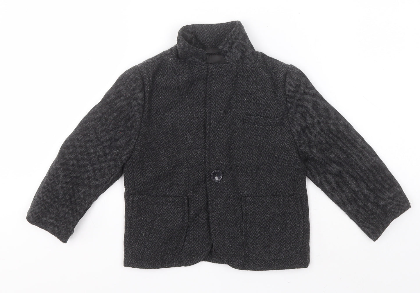 Rebel Baby Grey   Overcoat Jacket Size 18-24 Months