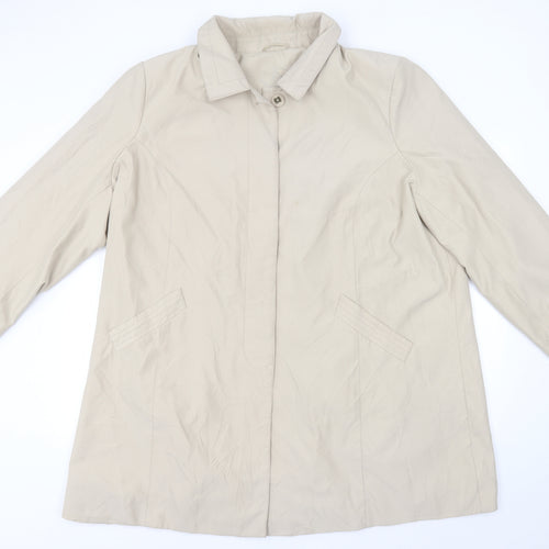 BM Womens Beige   Overcoat Coat Size XL
