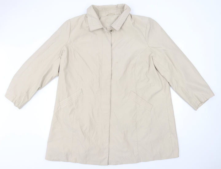 BM Womens Beige   Overcoat Coat Size XL