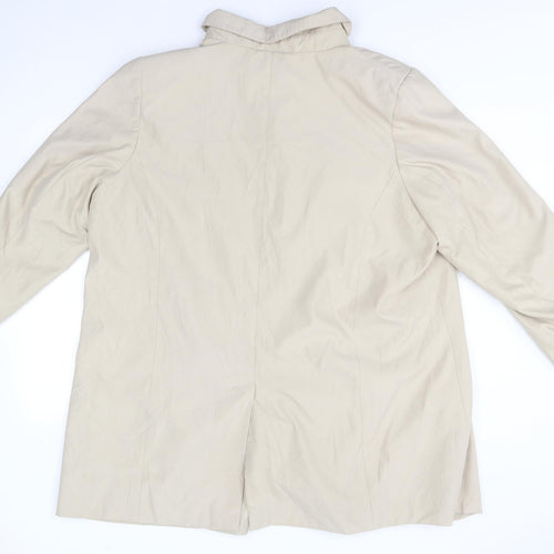 BM Womens Beige   Overcoat Coat Size XL