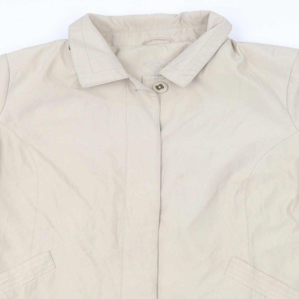 BM Womens Beige   Overcoat Coat Size XL