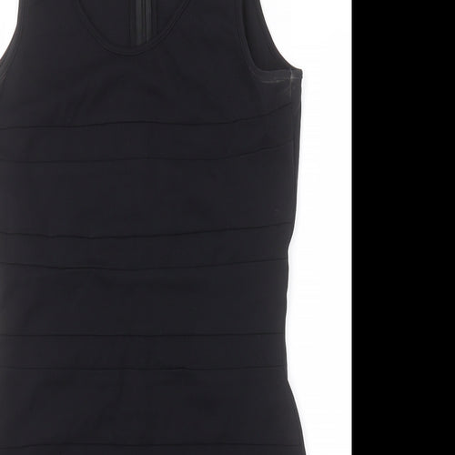IMAGES Womens Black  Nylon Pencil Dress  Size 14  Round Neck
