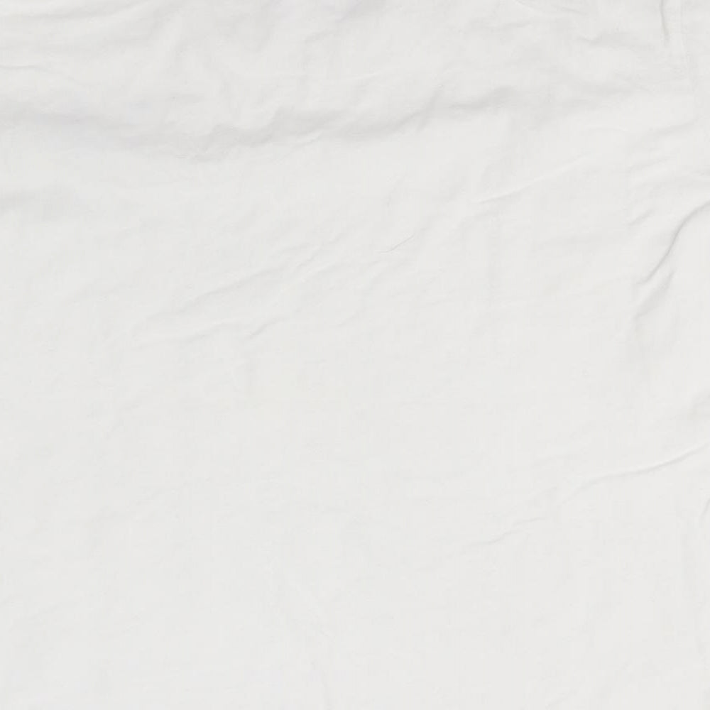 Lazy Jacks Womens White  Cotton Basic T-Shirt Size 20 Round Neck