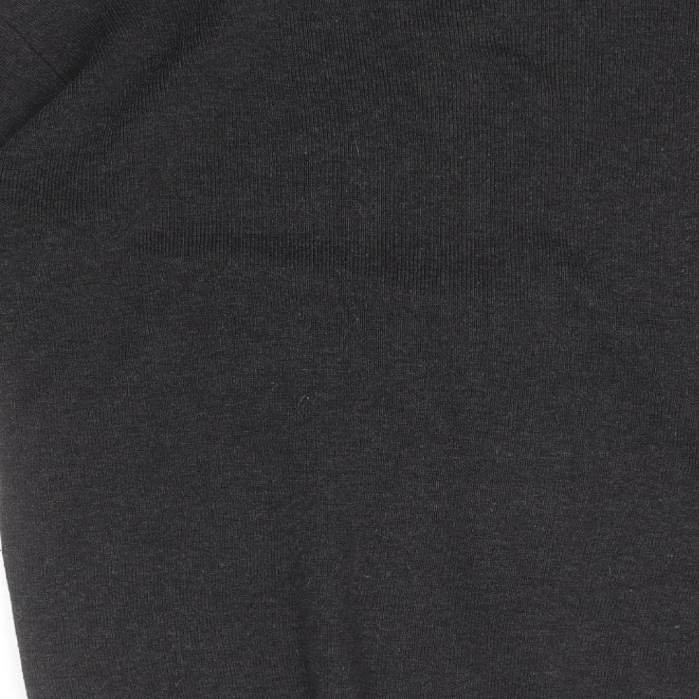 Foglie Rosse Womens Grey Crew Neck  Acrylic Full Zip Jumper Size 2XL