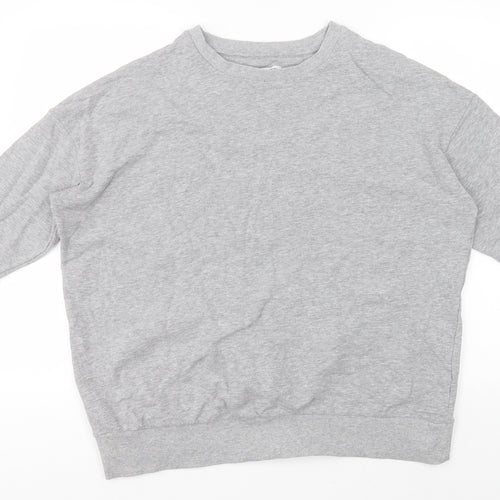 Capsual Womens Grey Round Neck  Cotton Pullover Jumper Size 18