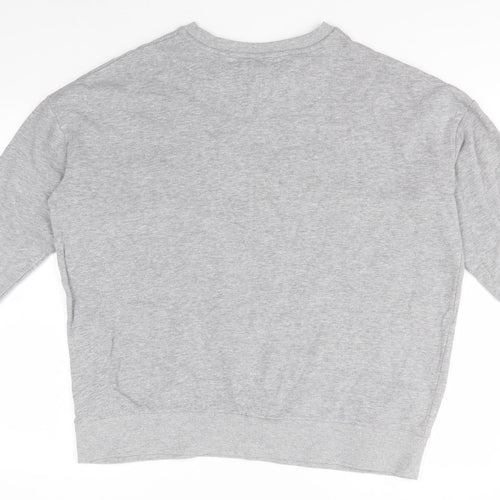 Capsual Womens Grey Round Neck  Cotton Pullover Jumper Size 18