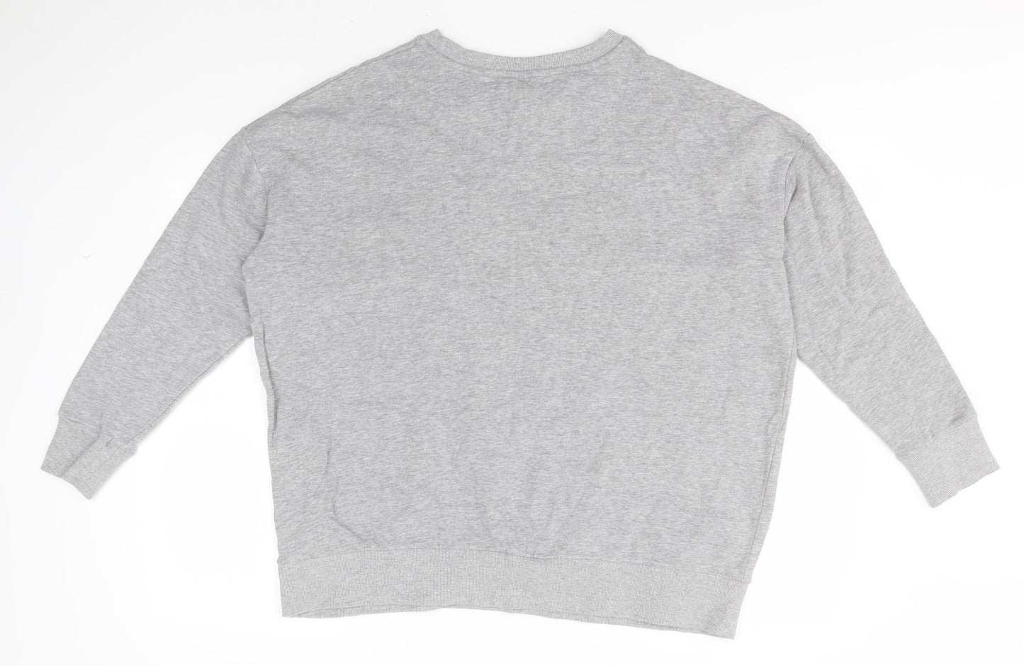 Capsual Womens Grey Round Neck  Cotton Pullover Jumper Size 18