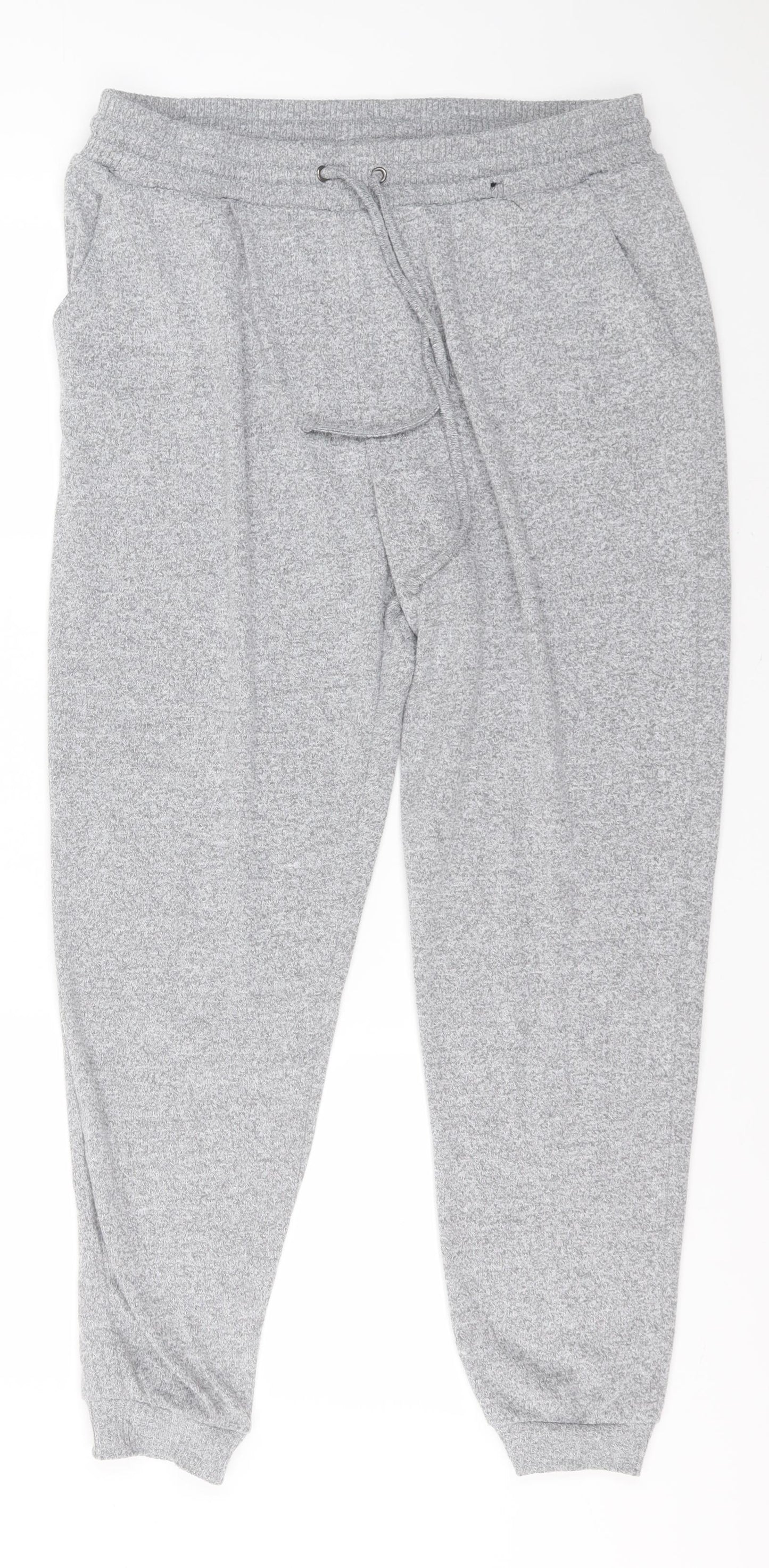 Marks and Spencer Womens Grey  Polyester Sweatpants Trousers Size 16 L27 in Regular