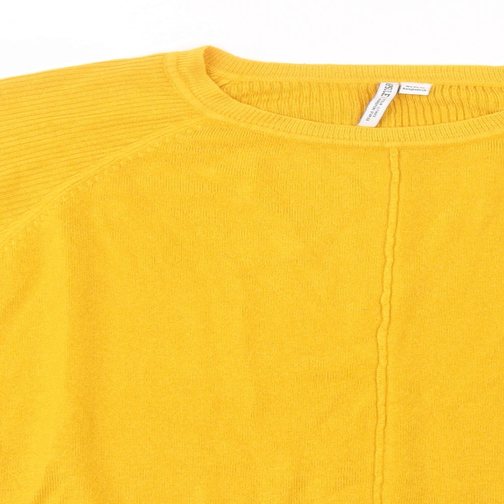 Capsule Womens Yellow Round Neck   Pullover Jumper Size 20
