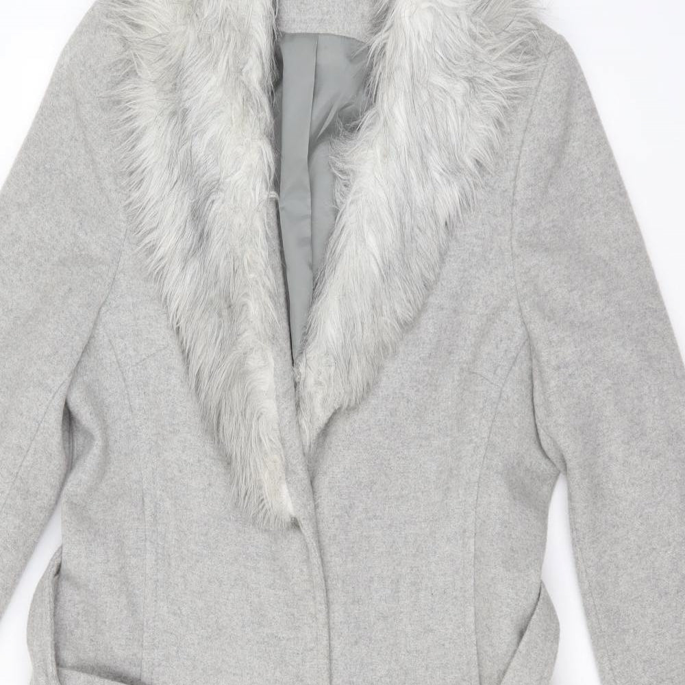 Bay Womens Grey   Overcoat Coat Size 14