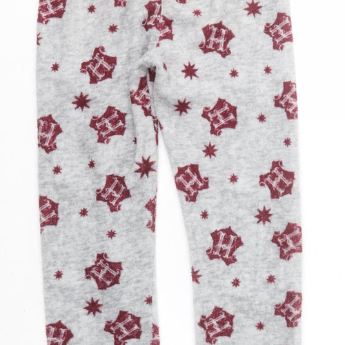 Harry Potter Boys Grey Geometric Polyester  Pyjama Set Size 10-11 Years   - Hogwarts
