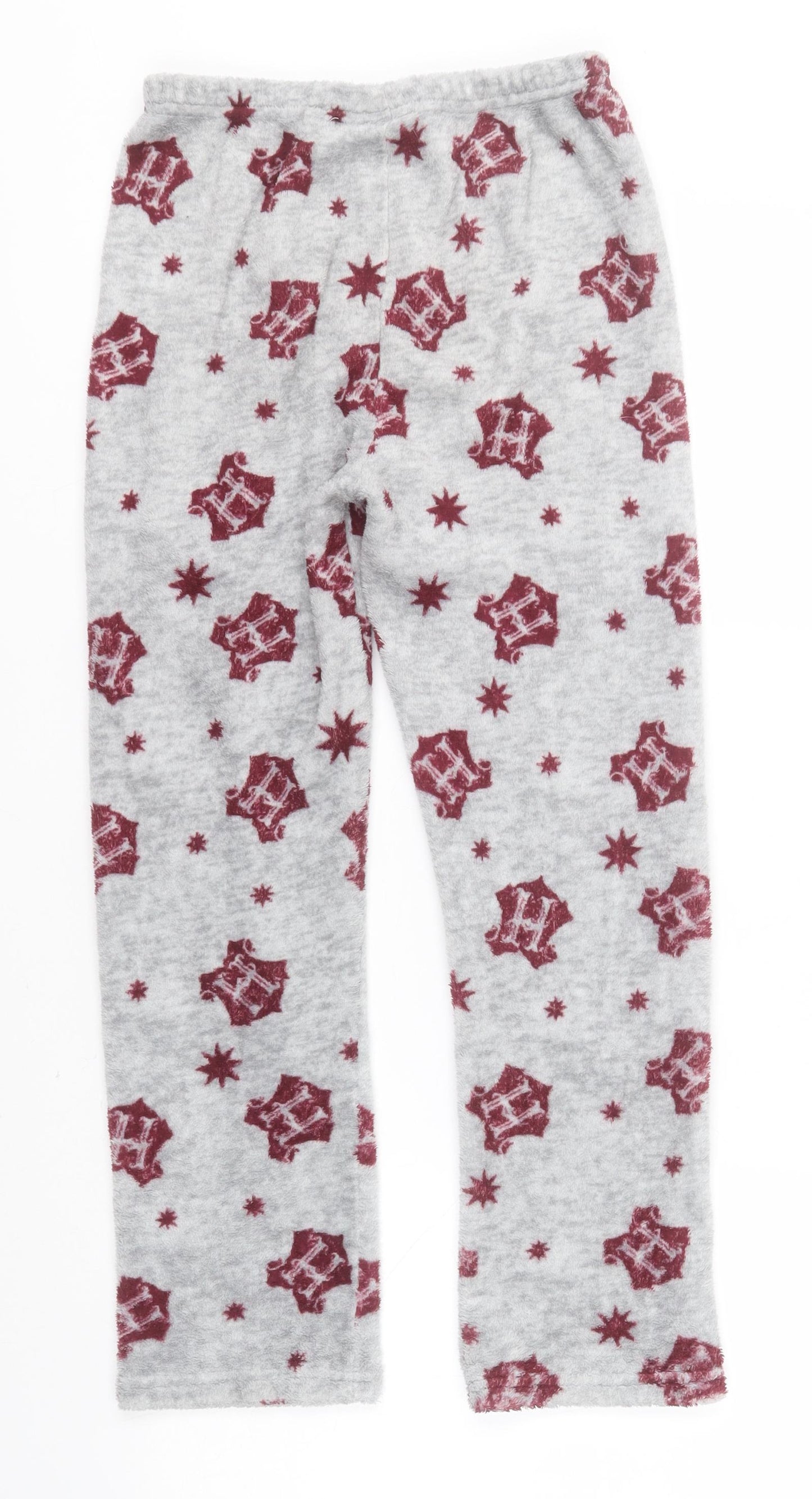 Harry Potter Boys Grey Geometric Polyester  Pyjama Set Size 10-11 Years   - Hogwarts