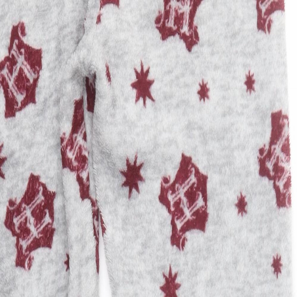 Harry Potter Boys Grey Geometric Polyester  Pyjama Set Size 10-11 Years   - Hogwarts