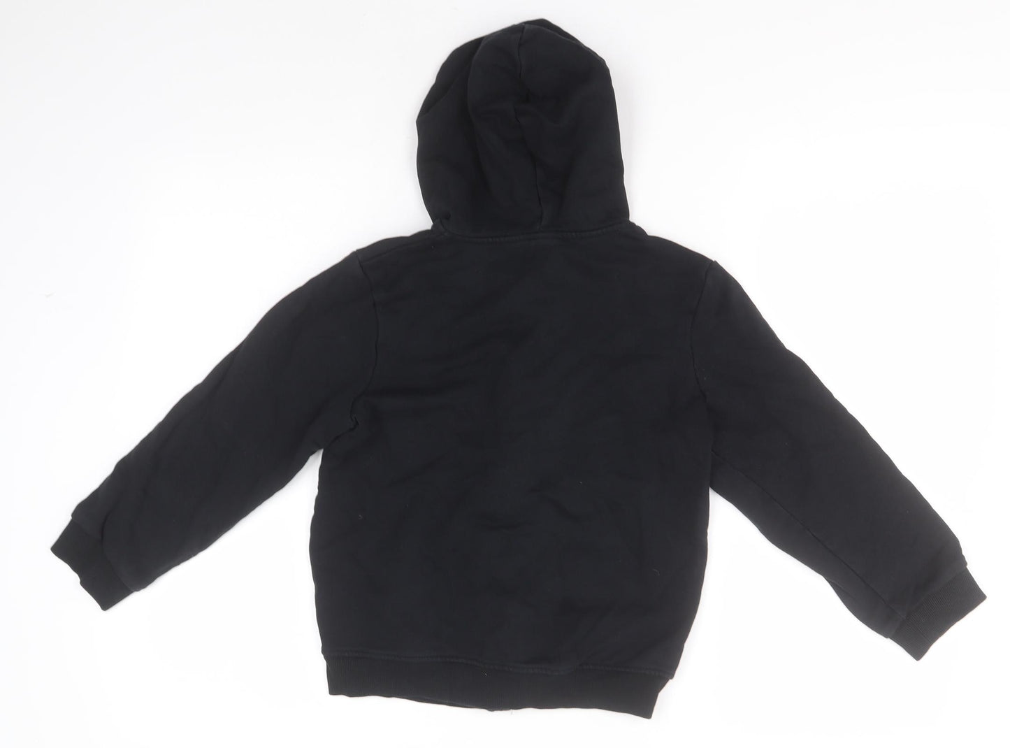 TU Boys Black Crew Neck  Cotton Full Zip Jumper Size 8 Years   - School