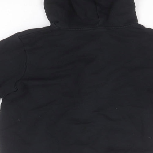 TU Boys Black Crew Neck  Cotton Full Zip Jumper Size 8 Years   - School