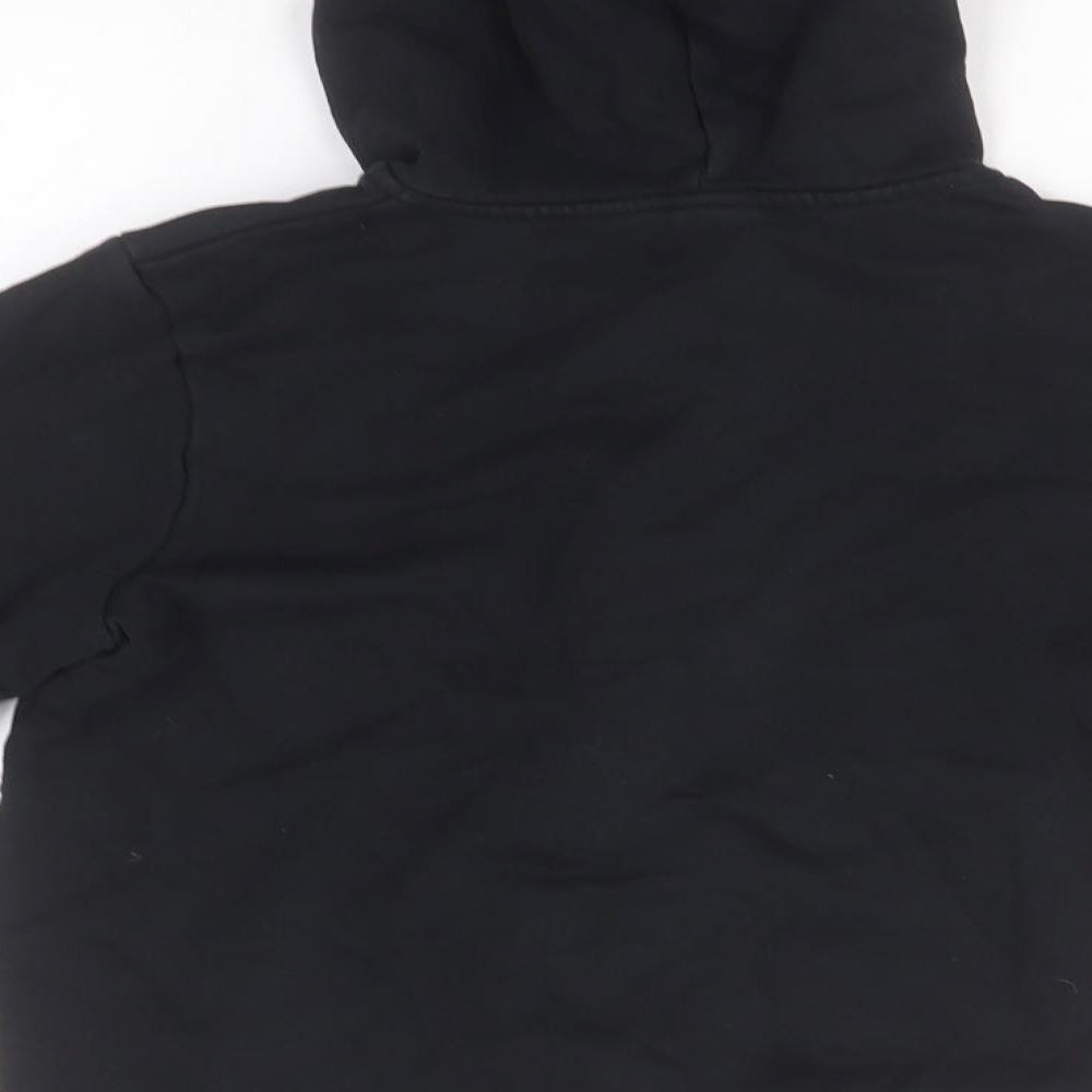 TU Boys Black Crew Neck  Cotton Full Zip Jumper Size 8 Years   - School