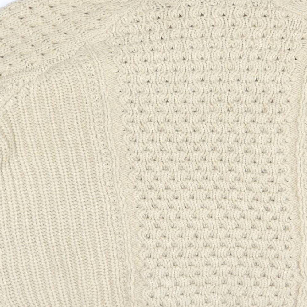Cedar Wood State Womens Beige Roll Neck  Acrylic Pullover Jumper Size L