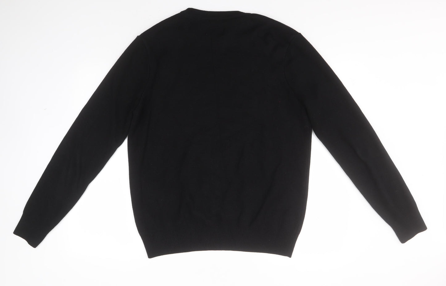Topman Mens Black Round Neck  Cotton Pullover Jumper Size M   - Tigers