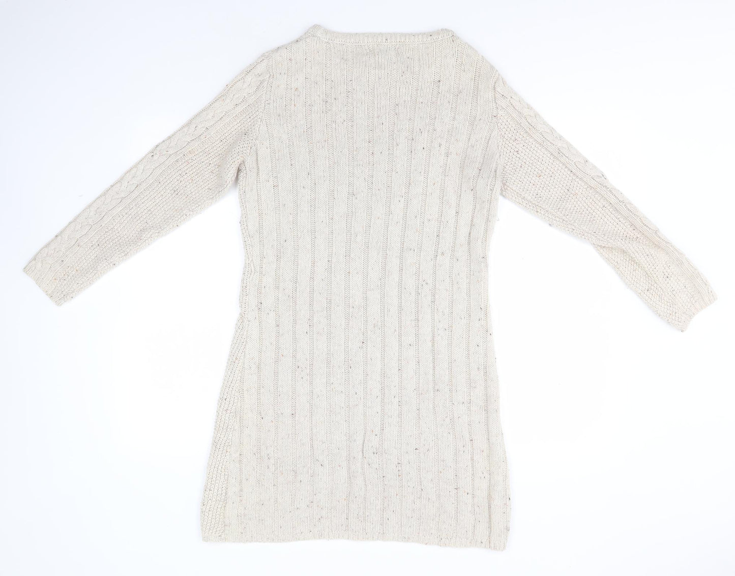 Atmosphere Womens Beige Round Neck  Acrylic Pullover Jumper Size 10