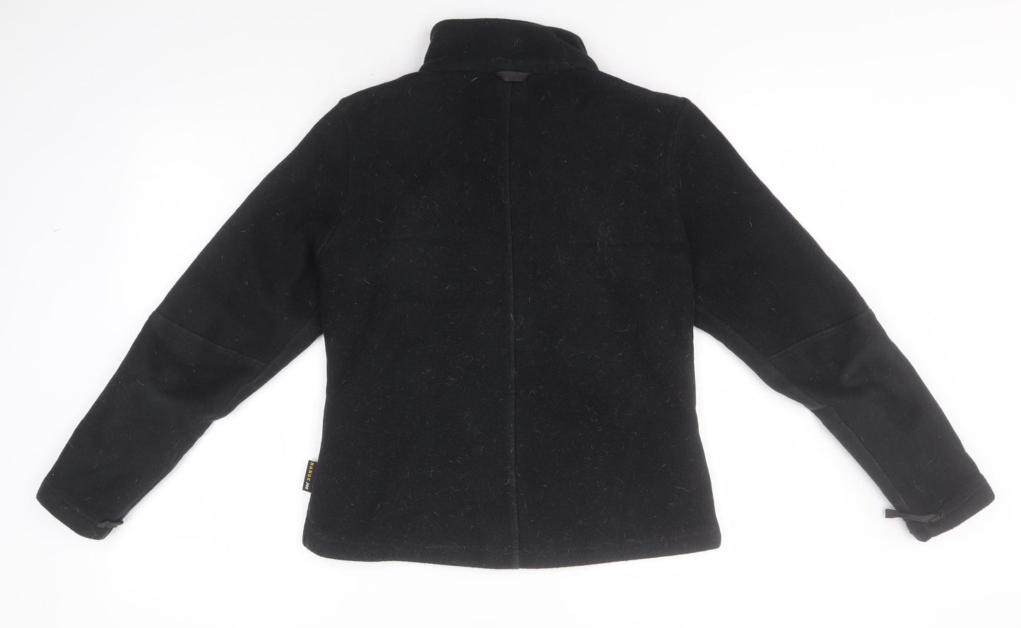 Jack Wolfskin Womens Black Crew Neck  Polyester Full Zip Jumper Size 10