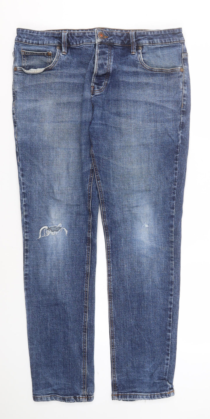 NEXT Womens Blue Camel Straight Jeans Size 36 L30 in Slim