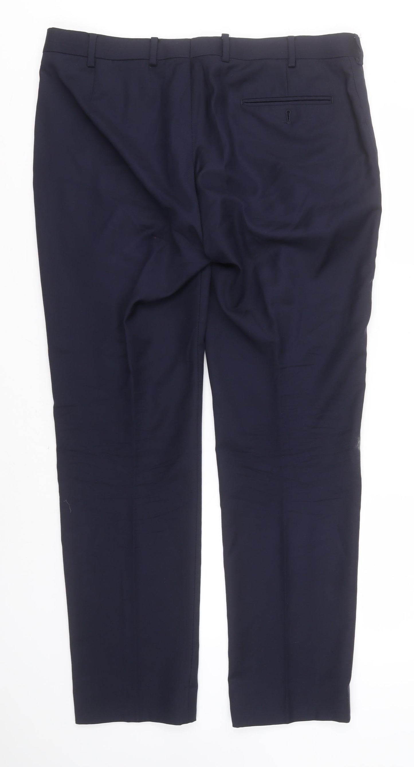 Charles Tyrwhitt Womens Blue  Wool Trousers  Size 36 L30 in Regular