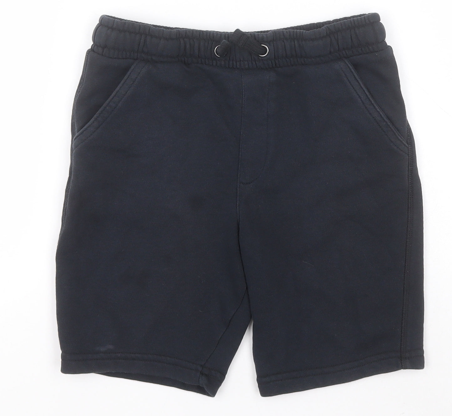 Marks and Spencer Boys Black  Cotton Sweat Shorts Size 8-9 Years  Regular