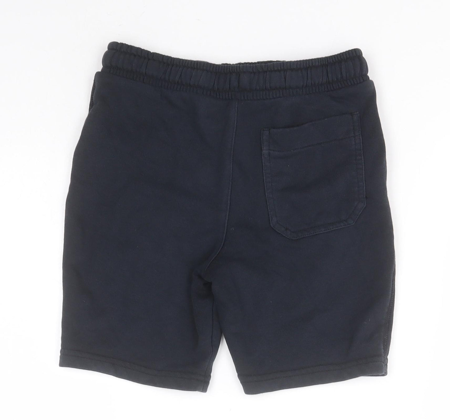 Marks and Spencer Boys Black  Cotton Sweat Shorts Size 8-9 Years  Regular