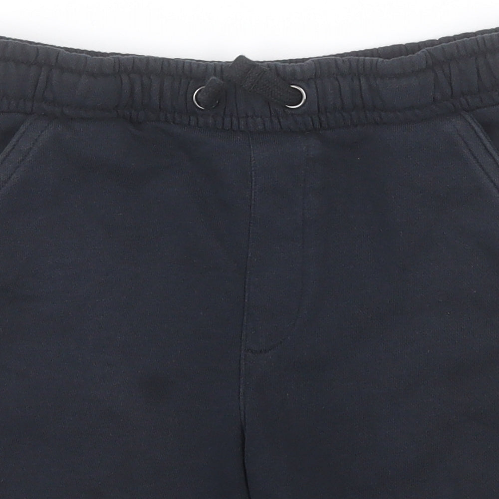 Marks and Spencer Boys Black  Cotton Sweat Shorts Size 8-9 Years  Regular