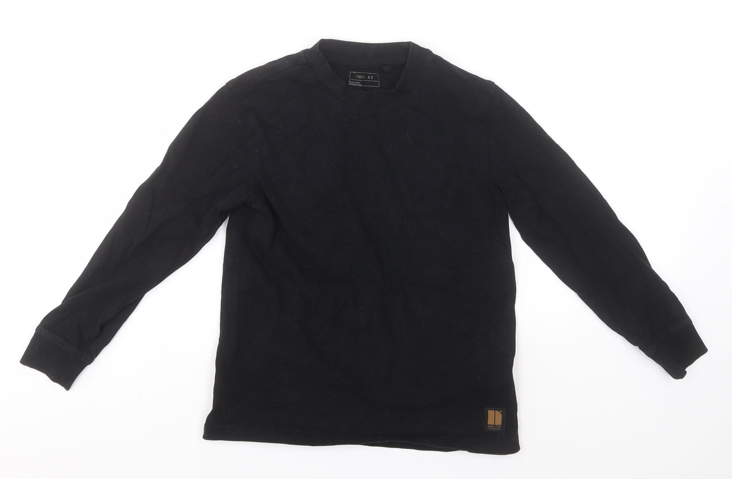 NEXT Boys Black Round Neck  Cotton Pullover Jumper Size 8 Years
