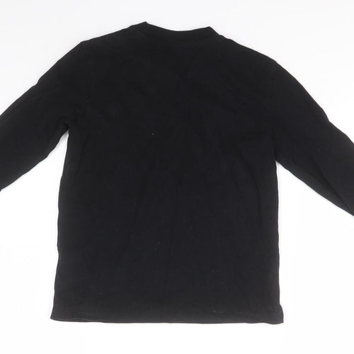 NEXT Boys Black Round Neck  Cotton Pullover Jumper Size 8 Years
