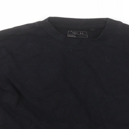 NEXT Boys Black Round Neck  Cotton Pullover Jumper Size 8 Years