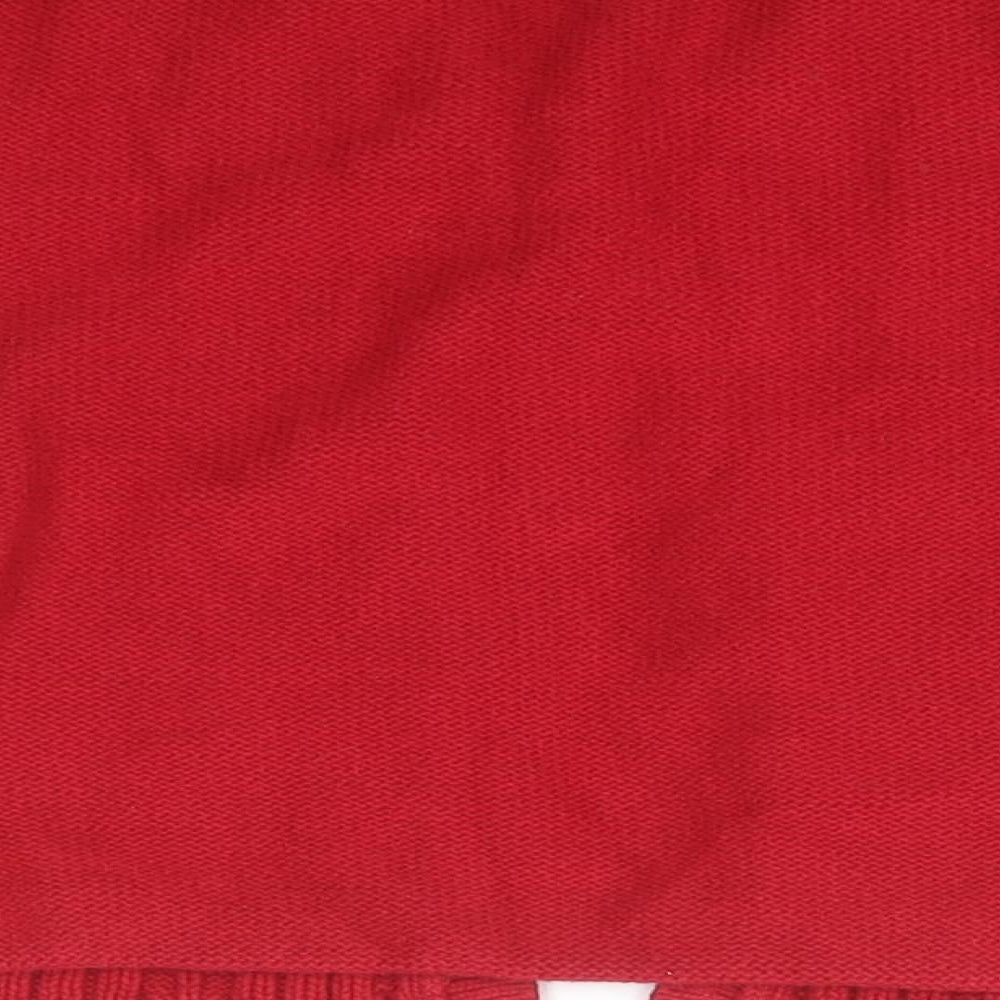 Nutmeg Girls Red Round Neck  Cotton Cardigan Jumper Size 5-6 Years
