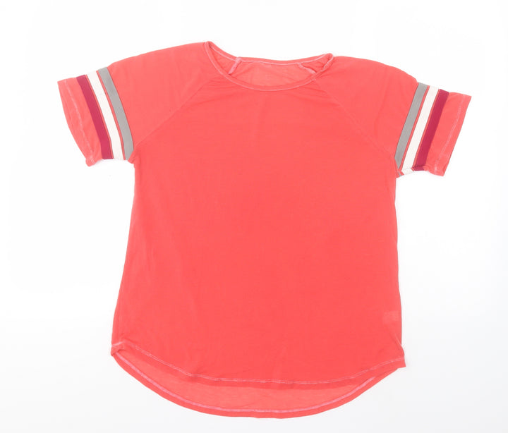 Preworn Boys Red  Cotton Basic T-Shirt Size M Round Neck
