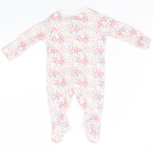 F&F Baby White Floral Cotton Babygrow One-Piece Size Newborn