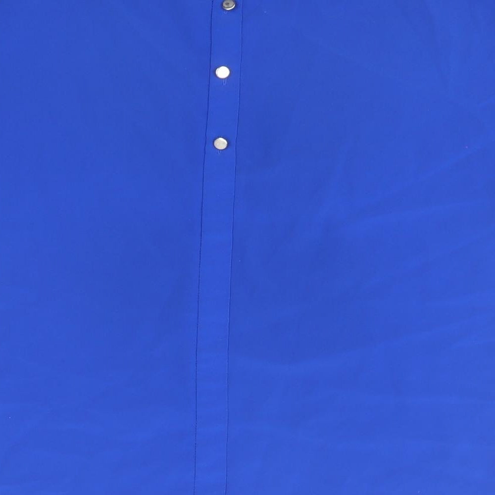 Dimensions Womens Blue  Polyester Basic T-Shirt Size 18 Round Neck