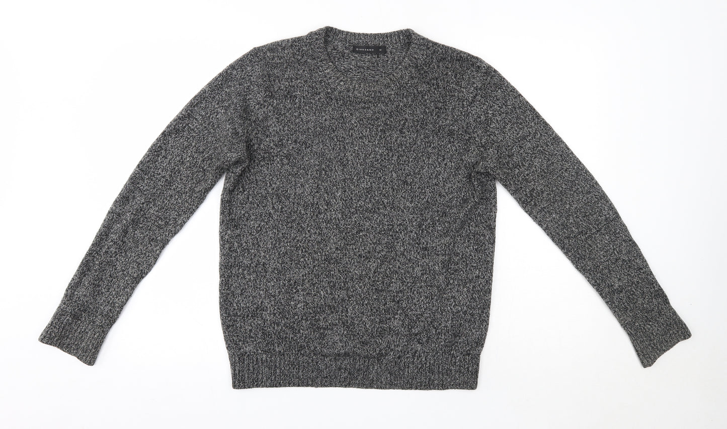 Giordano Mens Grey Round Neck  Acrylic Pullover Jumper Size M